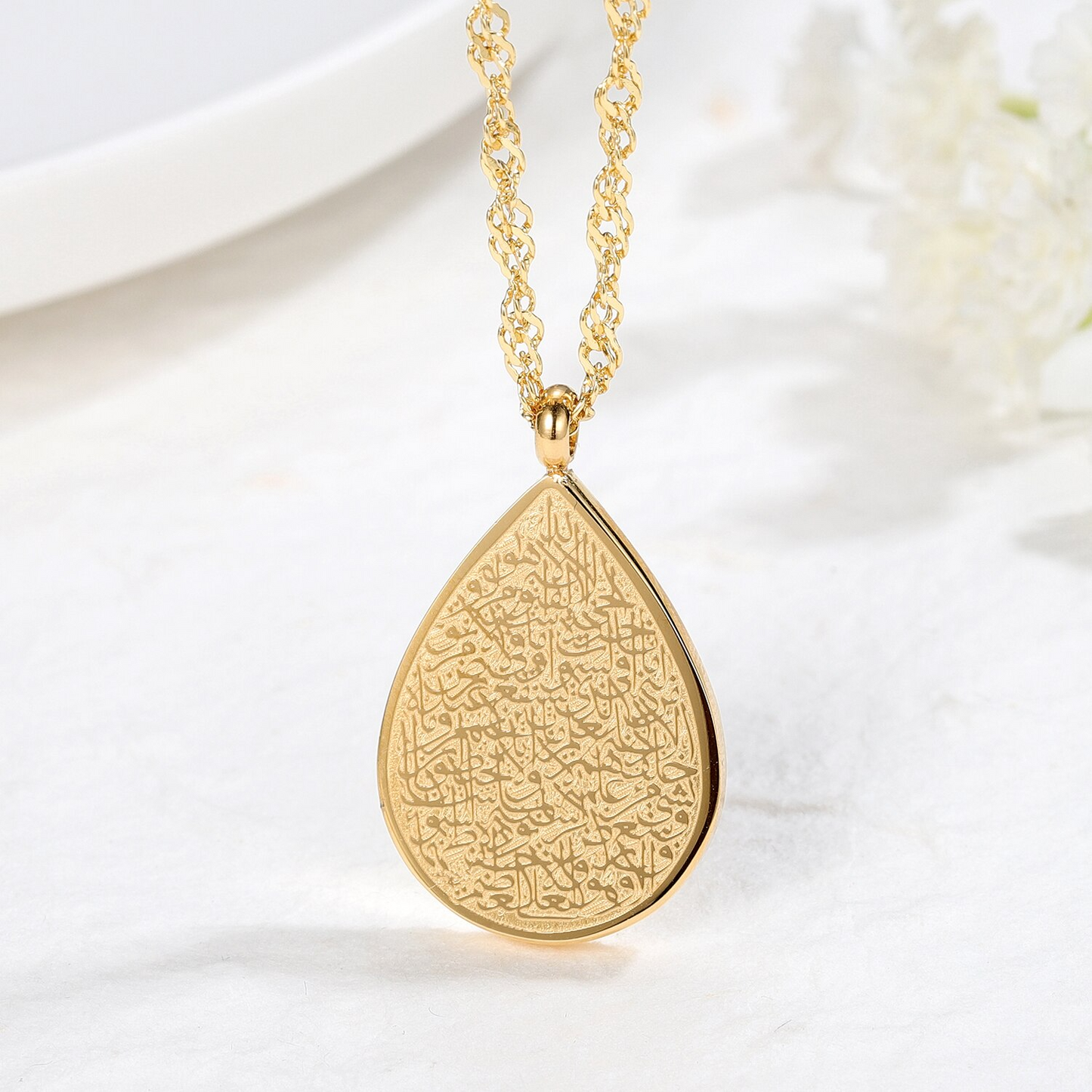Collier Goutte Ayat Al Kursi