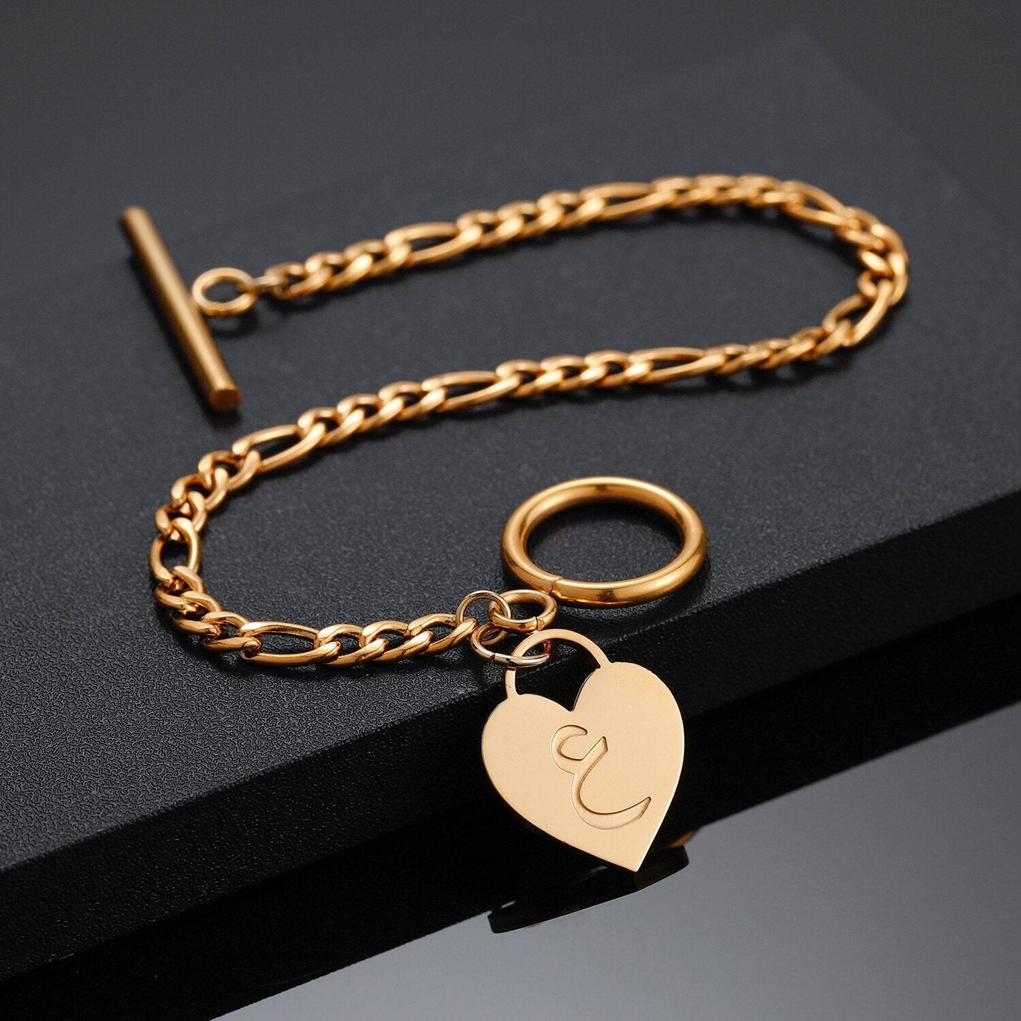 Bracelet Coeur avec Lettres Arabes