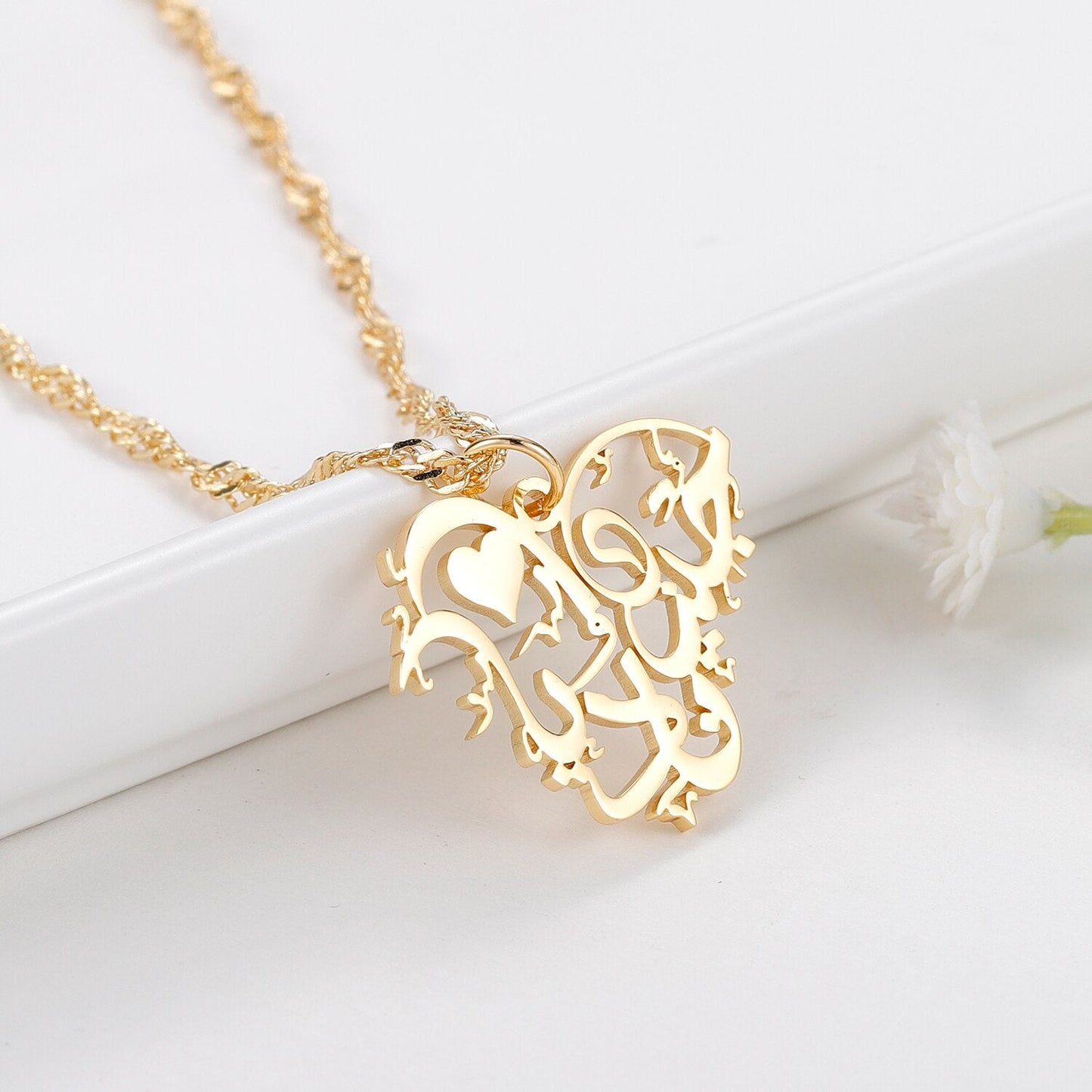 Collier Calligraphie Amour