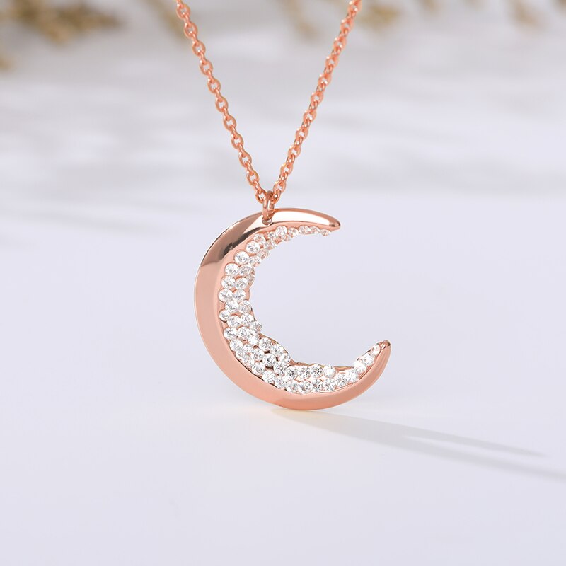 Collier Croissant de Lune avec Strass