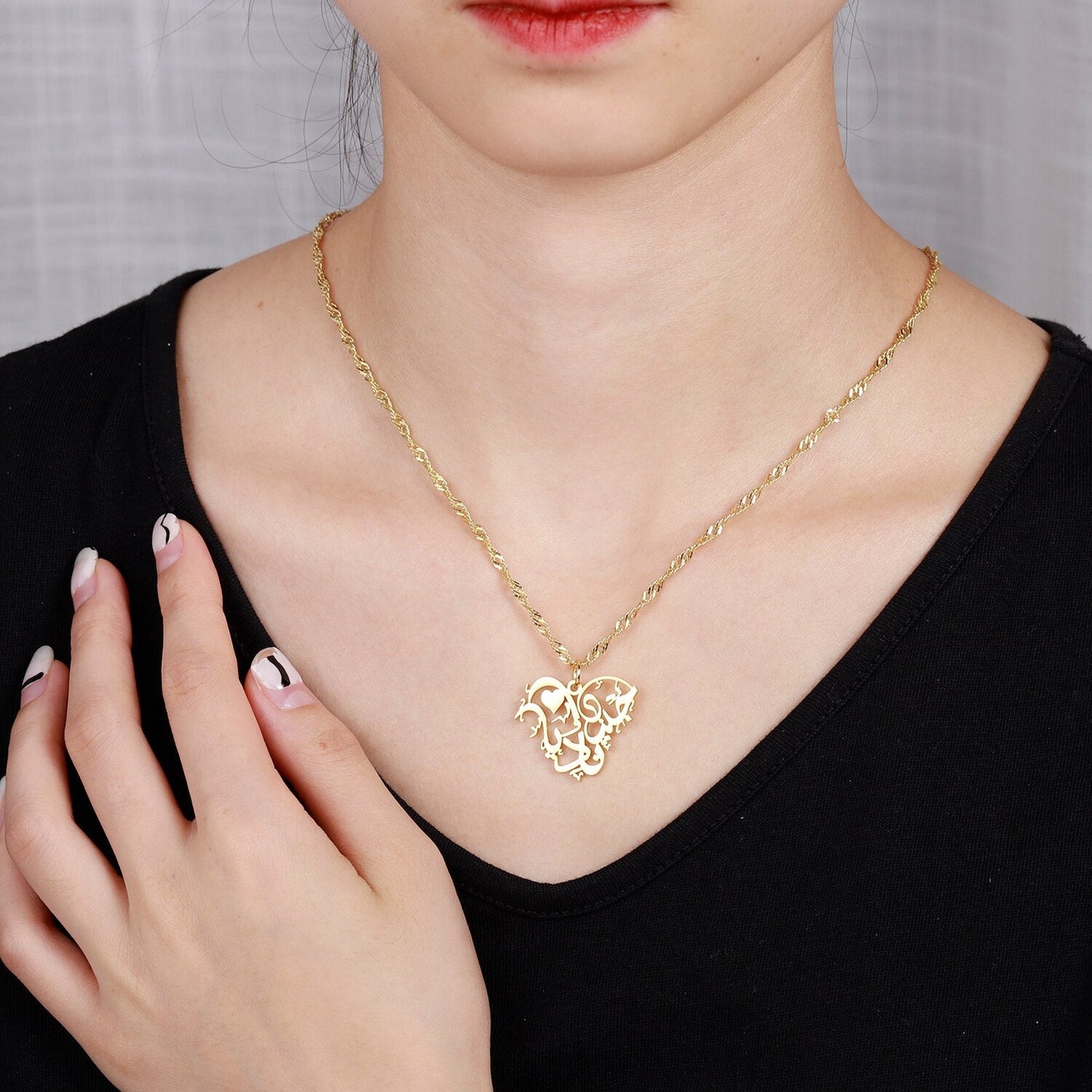 Collier Calligraphie Amour