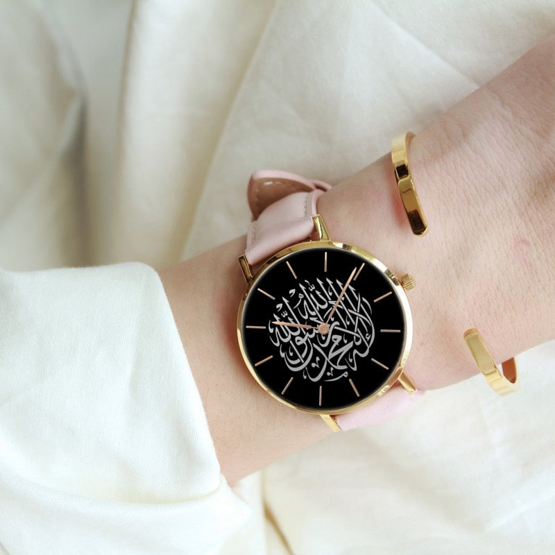 MEDINE - Montre Chiffre Arabe Rose/Dorée