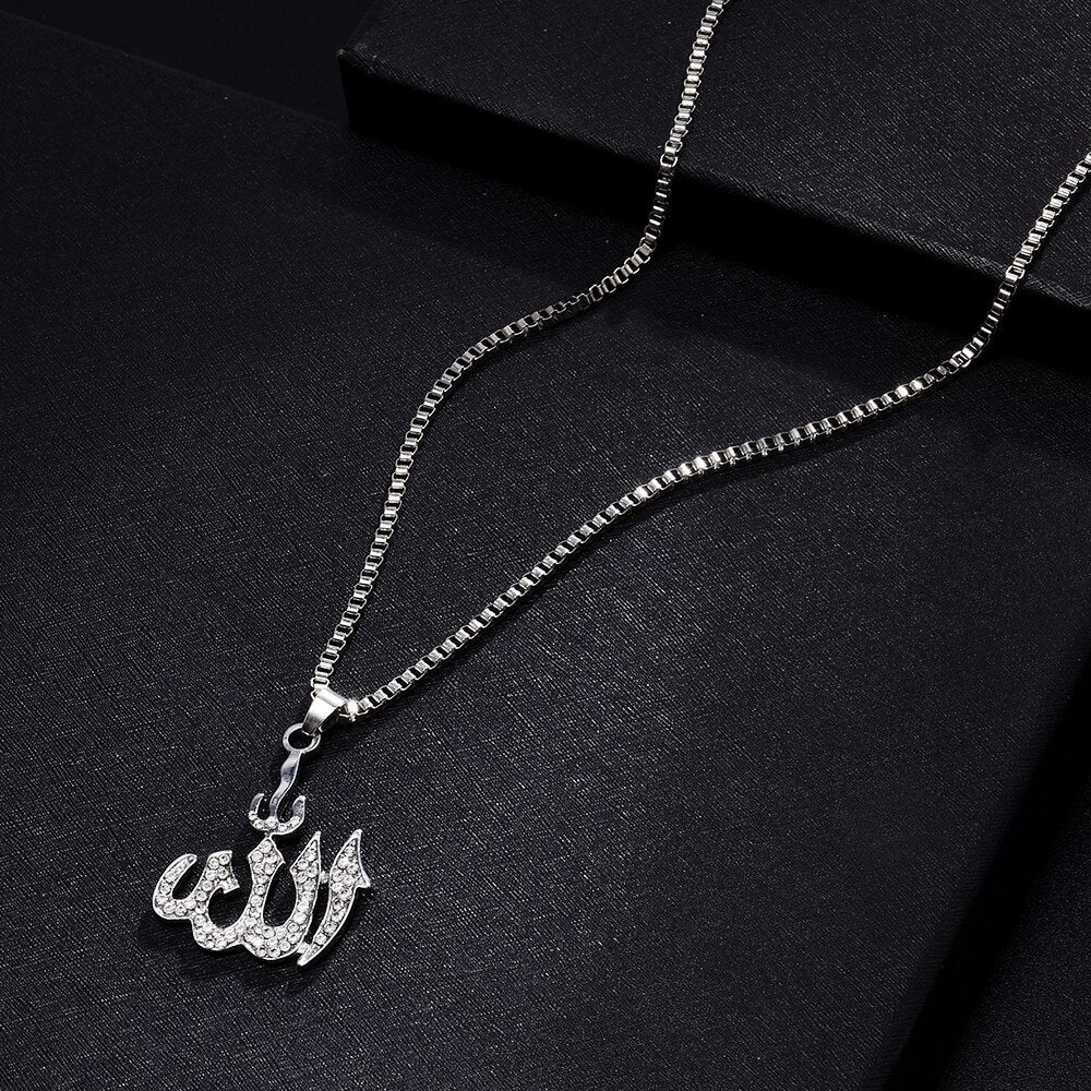 Collier Allah avec Strass