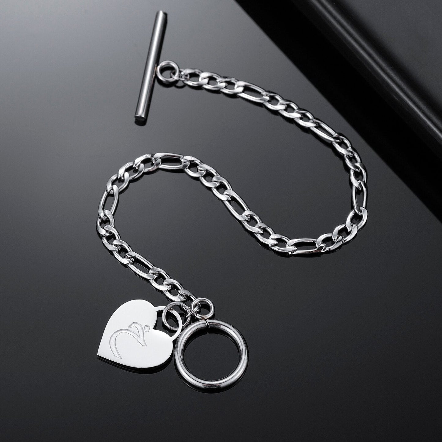 Bracelet Coeur avec Lettres Arabes