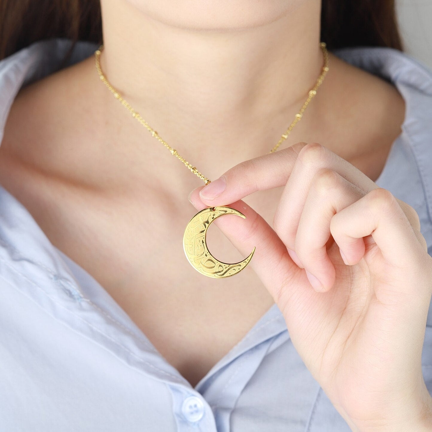 Collier Lune Ayat el Kursi