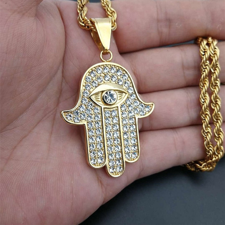 Collier Main de Fatma Or