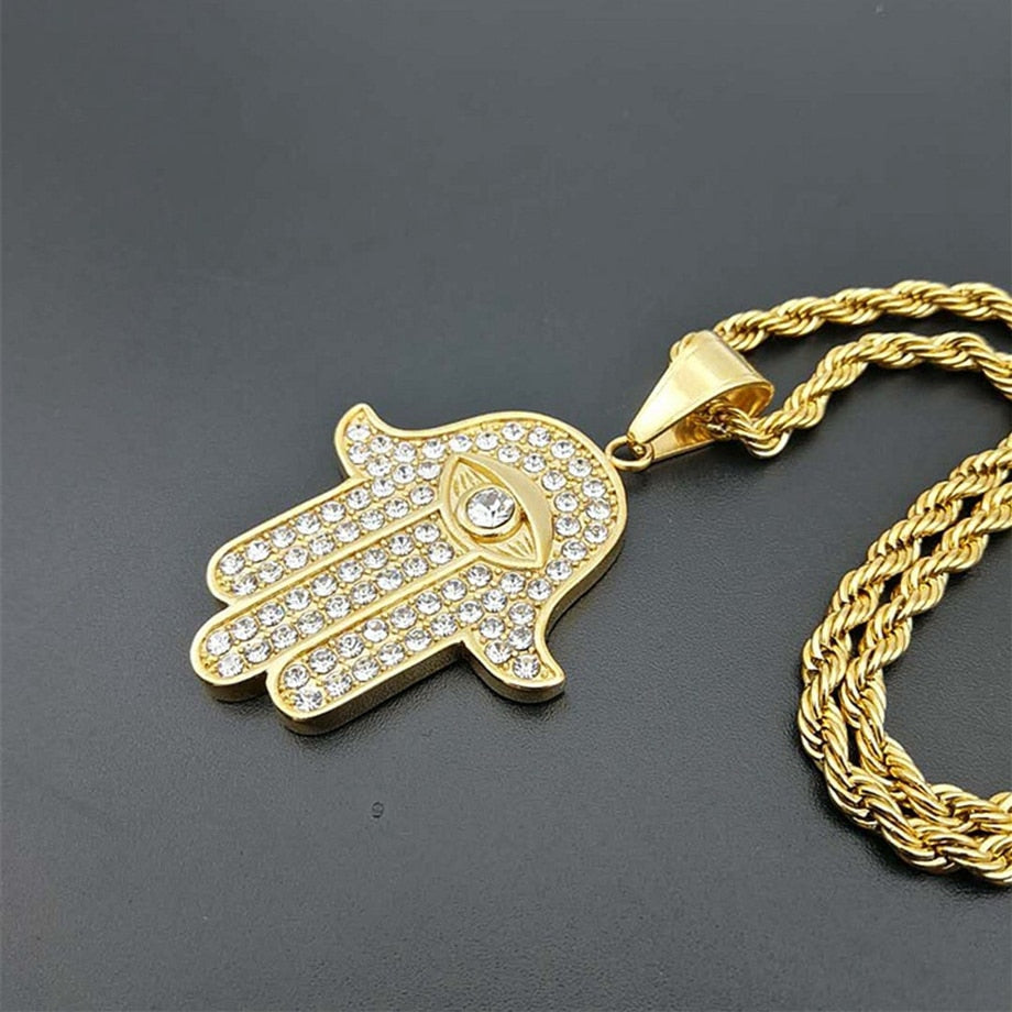 Collier Main de Fatma Or