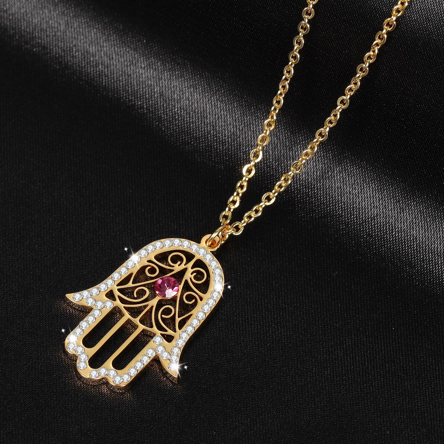 Collier Main de Fatma Rosa
