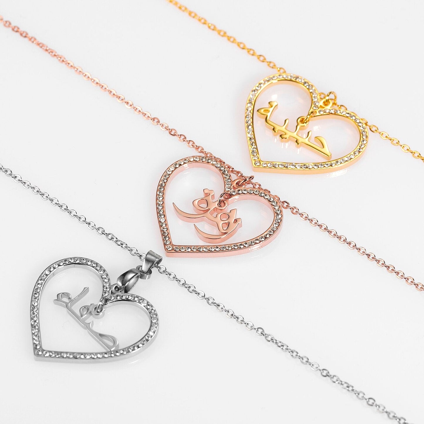 Collier Prénom Coeur avec Strass