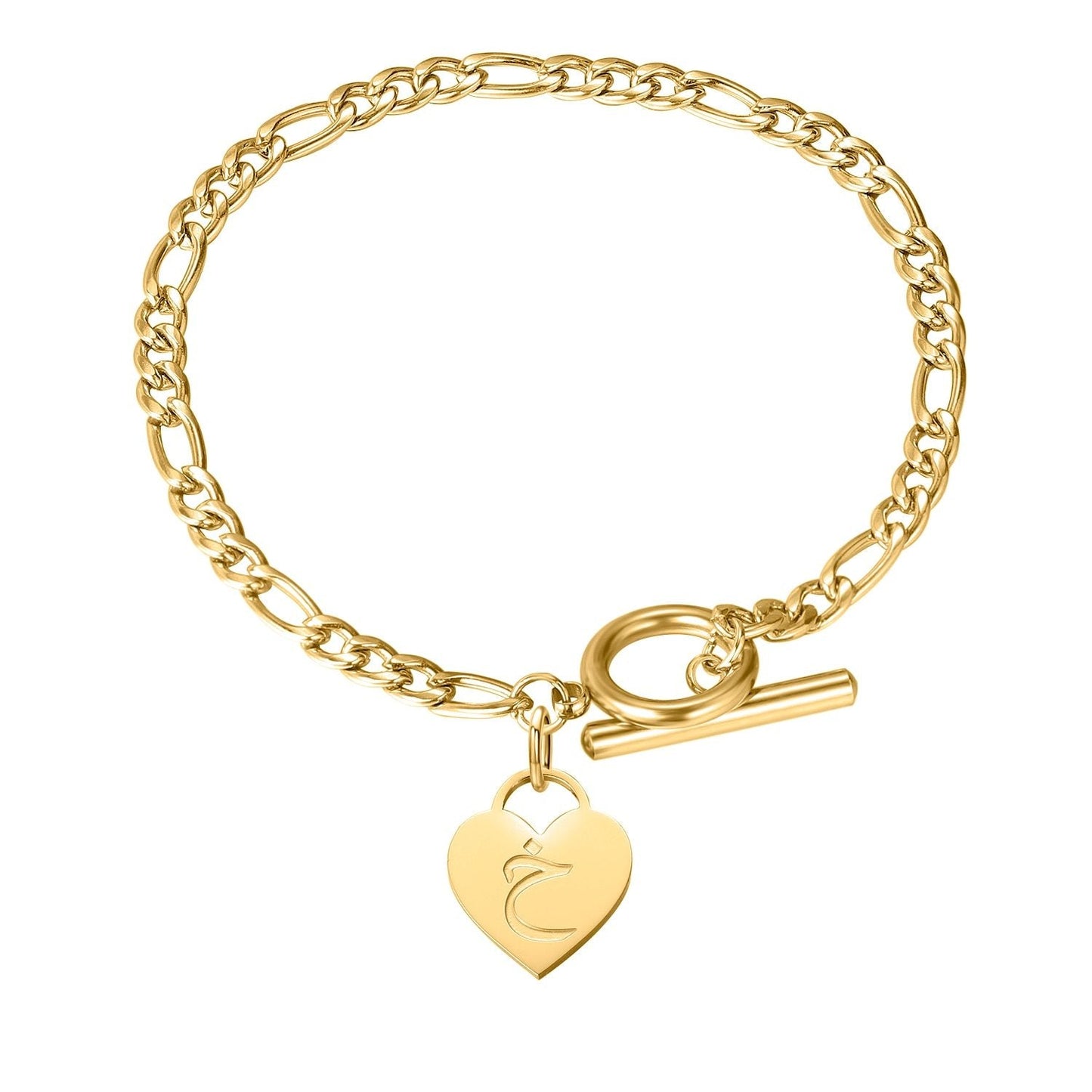 Bracelet Coeur avec Lettres Arabes