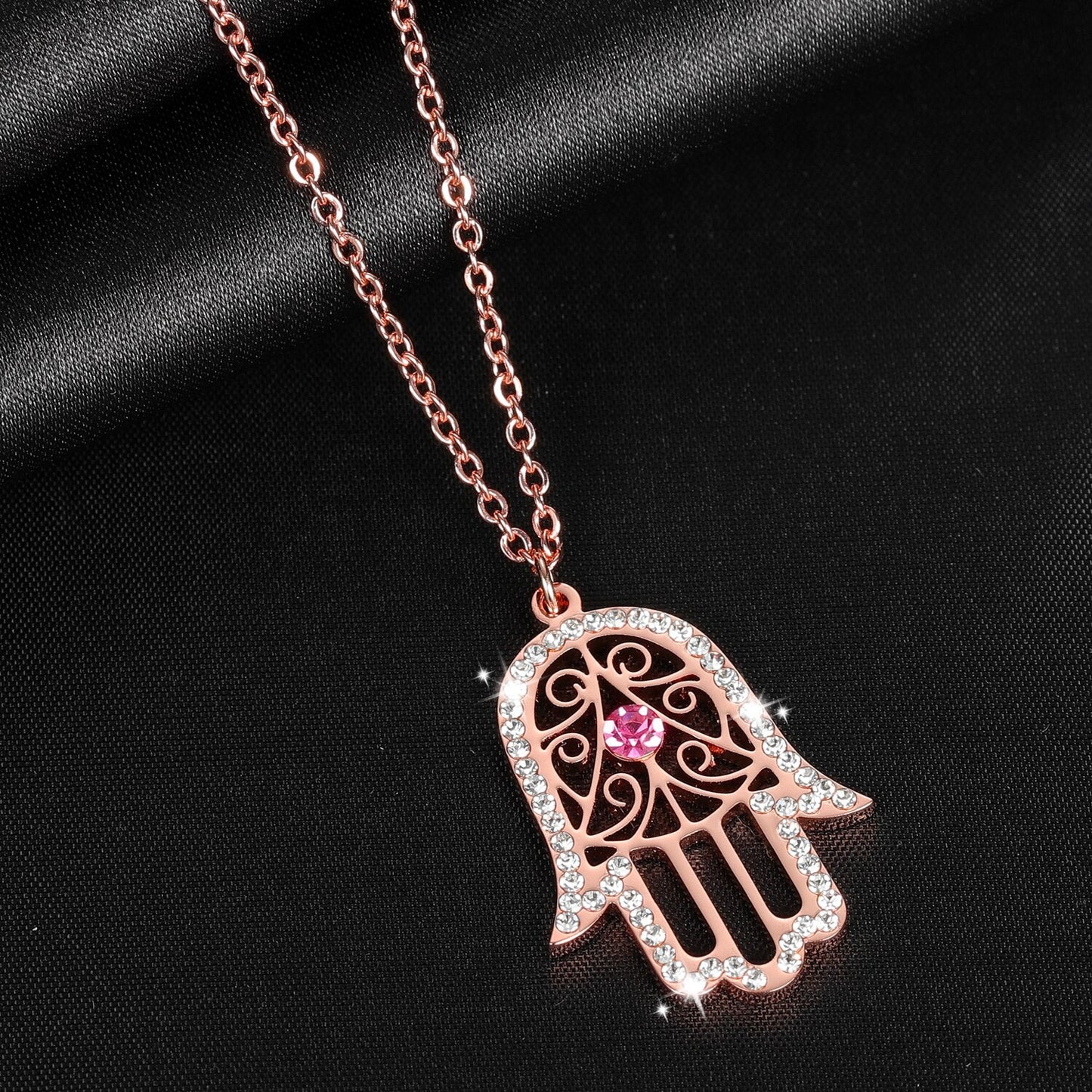 Collier Main de Fatma Rosa