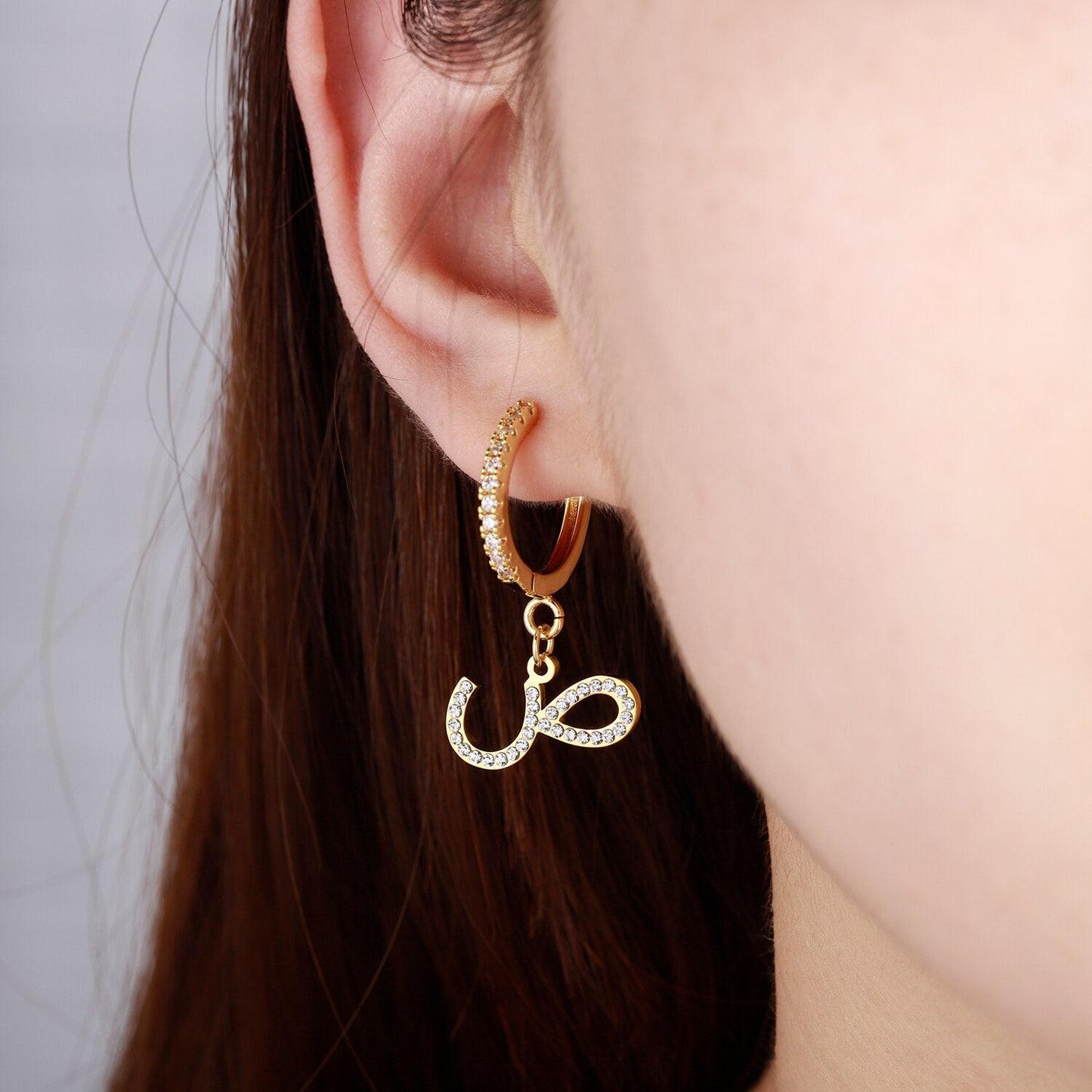 Boucles d'Oreilles Arabe avec Strass
