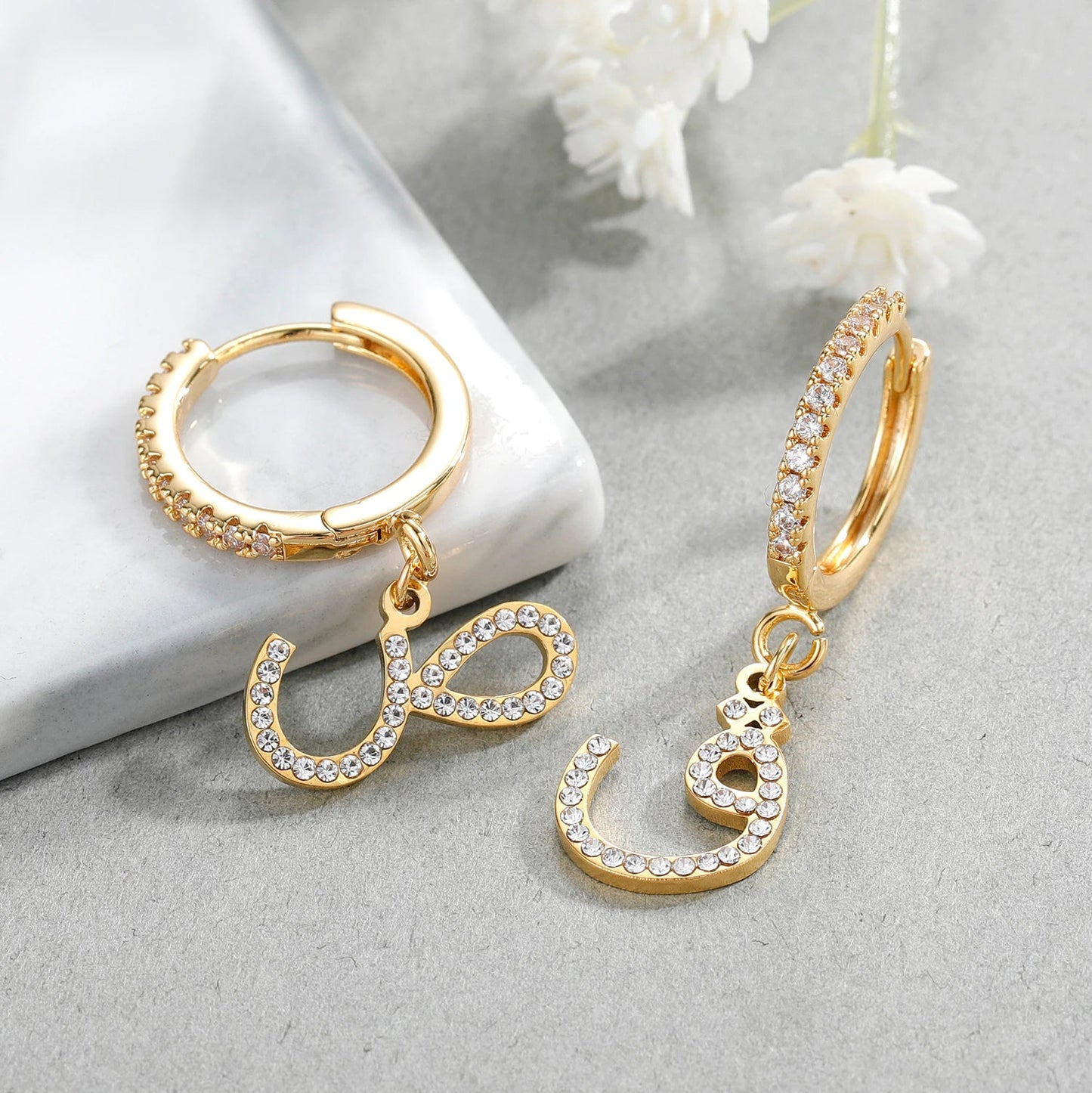 Boucles d'Oreilles Arabe avec Strass