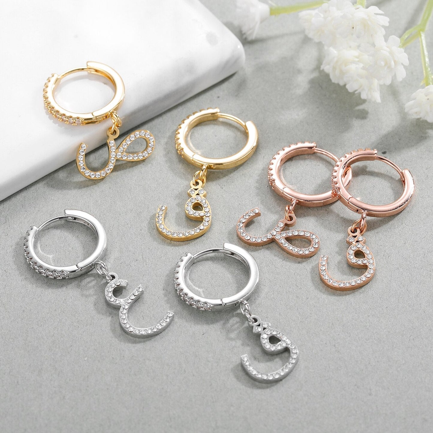 Boucles d'Oreilles Arabe avec Strass