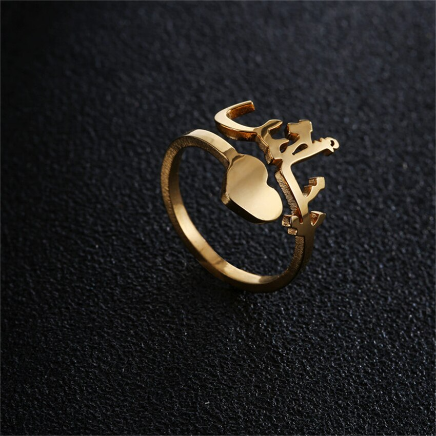 Bague Prénom Arabe avec Coeur