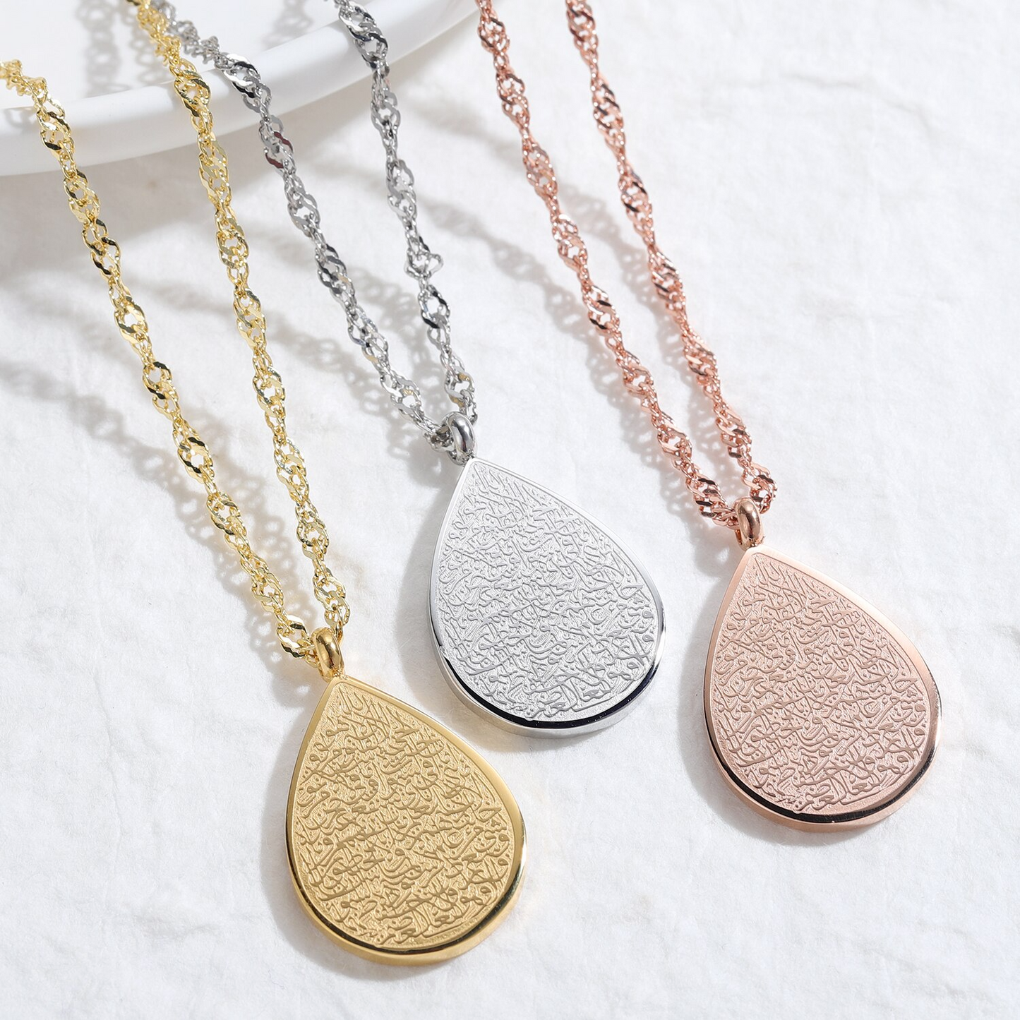 Collier Goutte Ayat Al Kursi