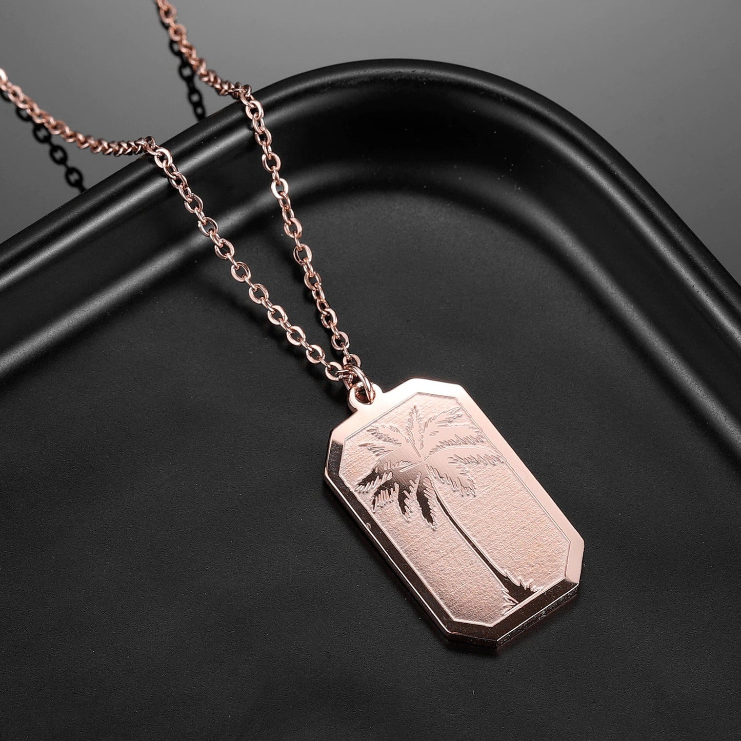 Collier Palmier Or