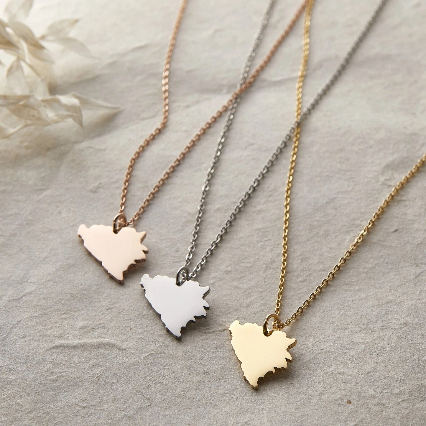 Collier Carte - Choisissez votre pays natal