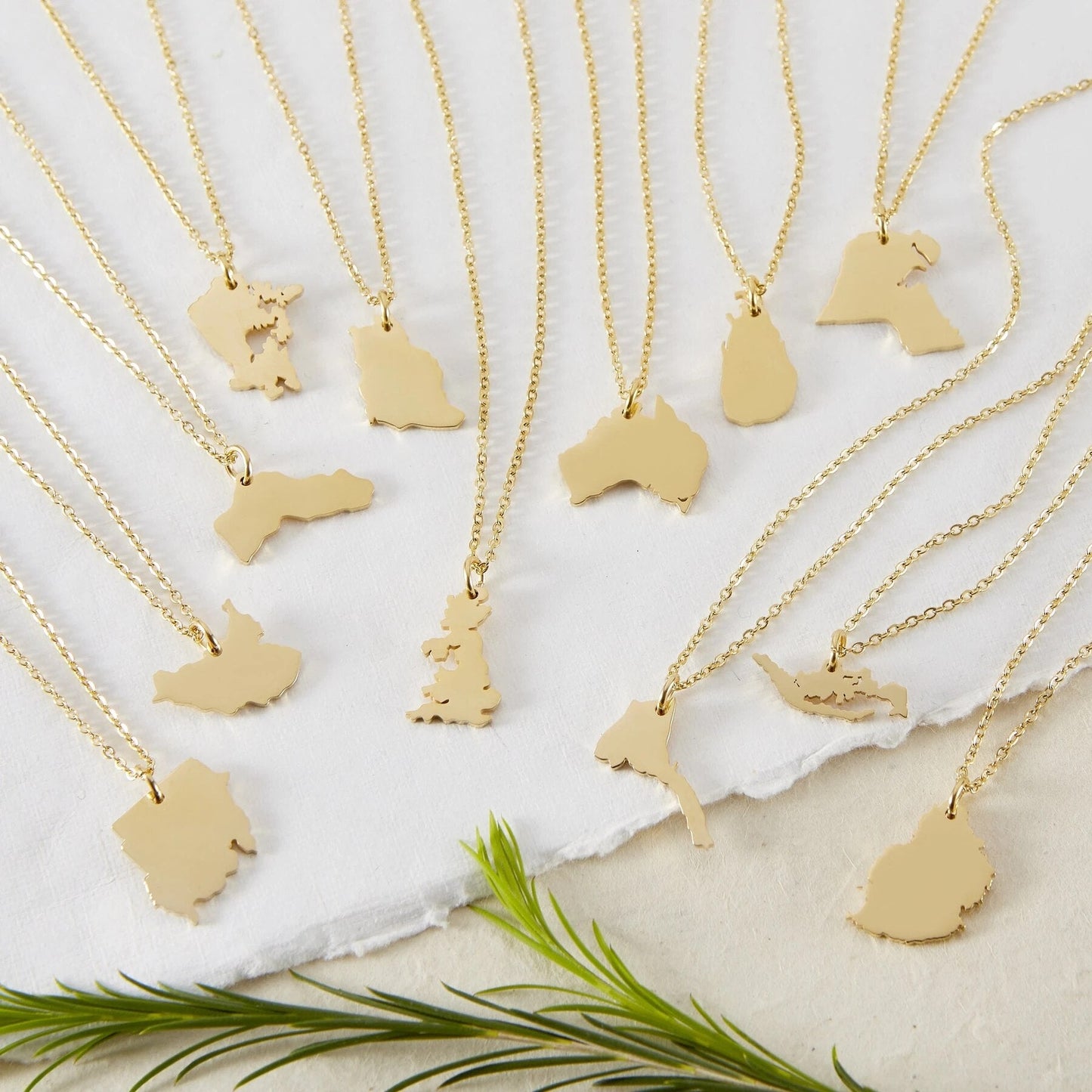 Collier Carte - Choisissez votre pays natal