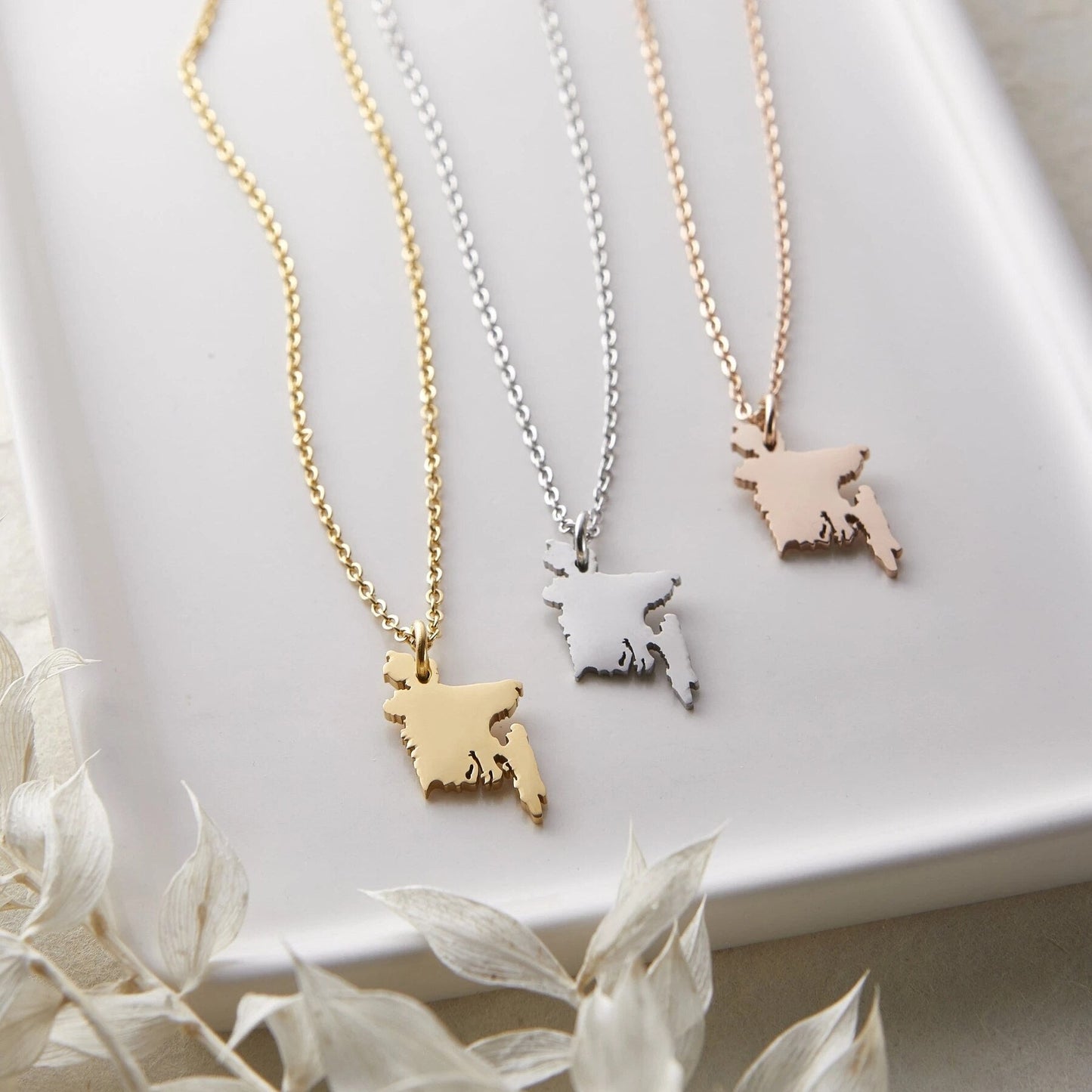 Collier Carte - Choisissez votre pays natal