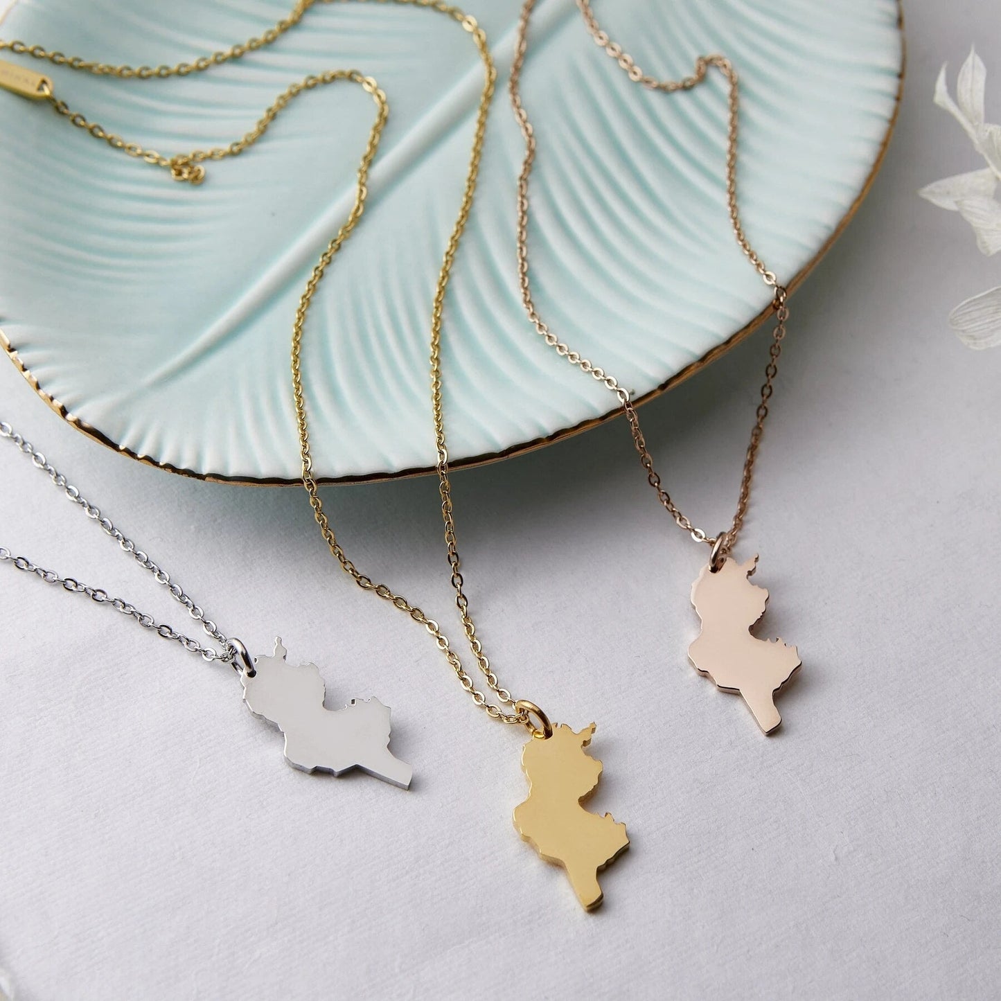 Collier Carte - Choisissez votre pays natal