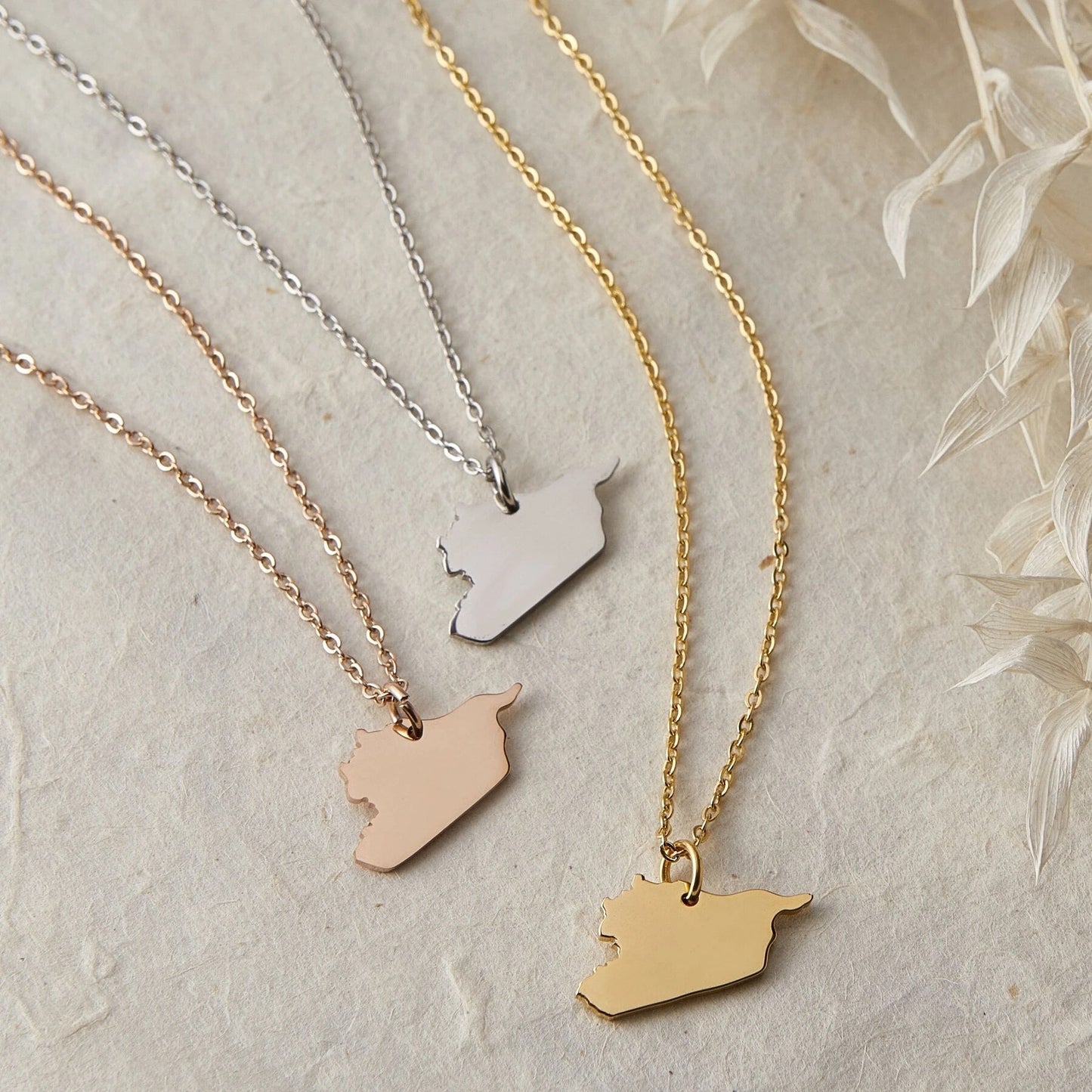 Collier Carte - Choisissez votre pays natal