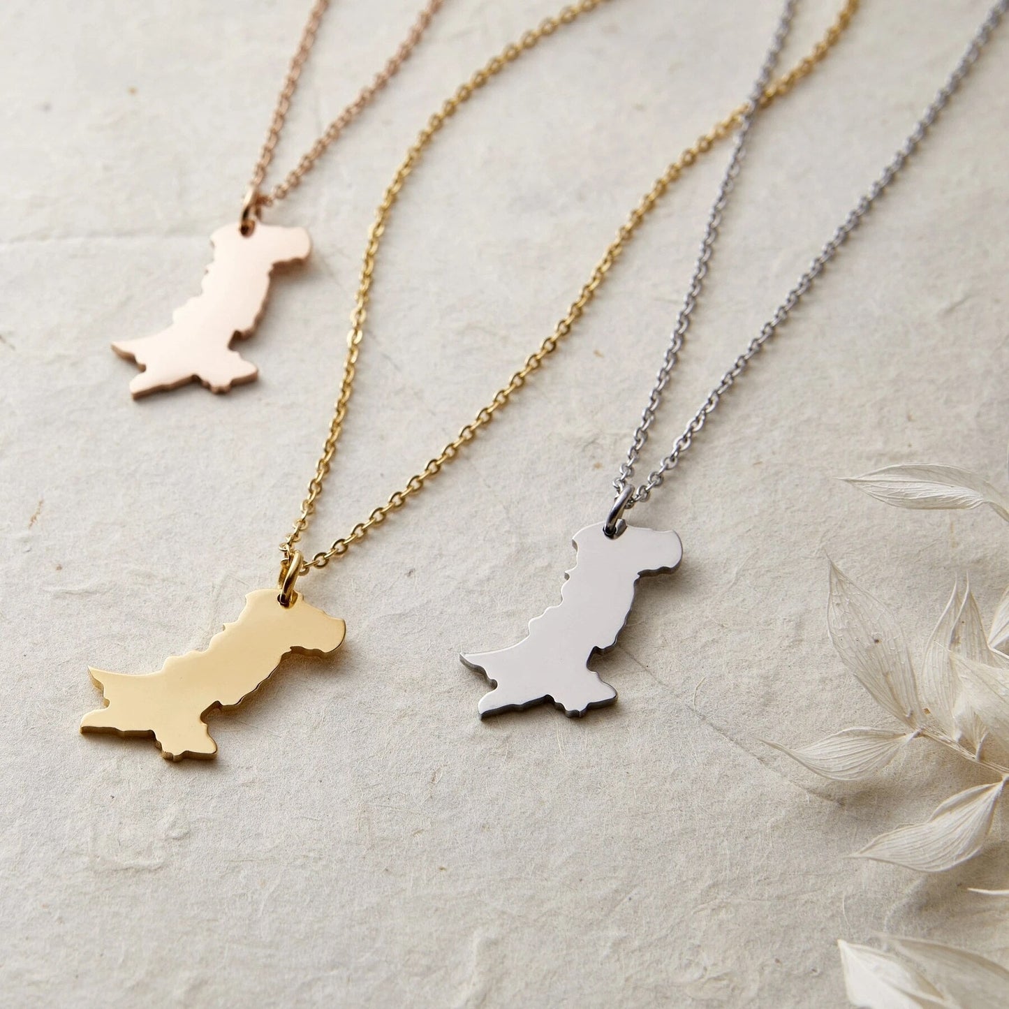 Collier Carte - Choisissez votre pays natal