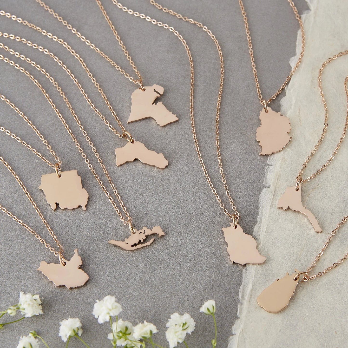 Collier Carte - Choisissez votre pays natal