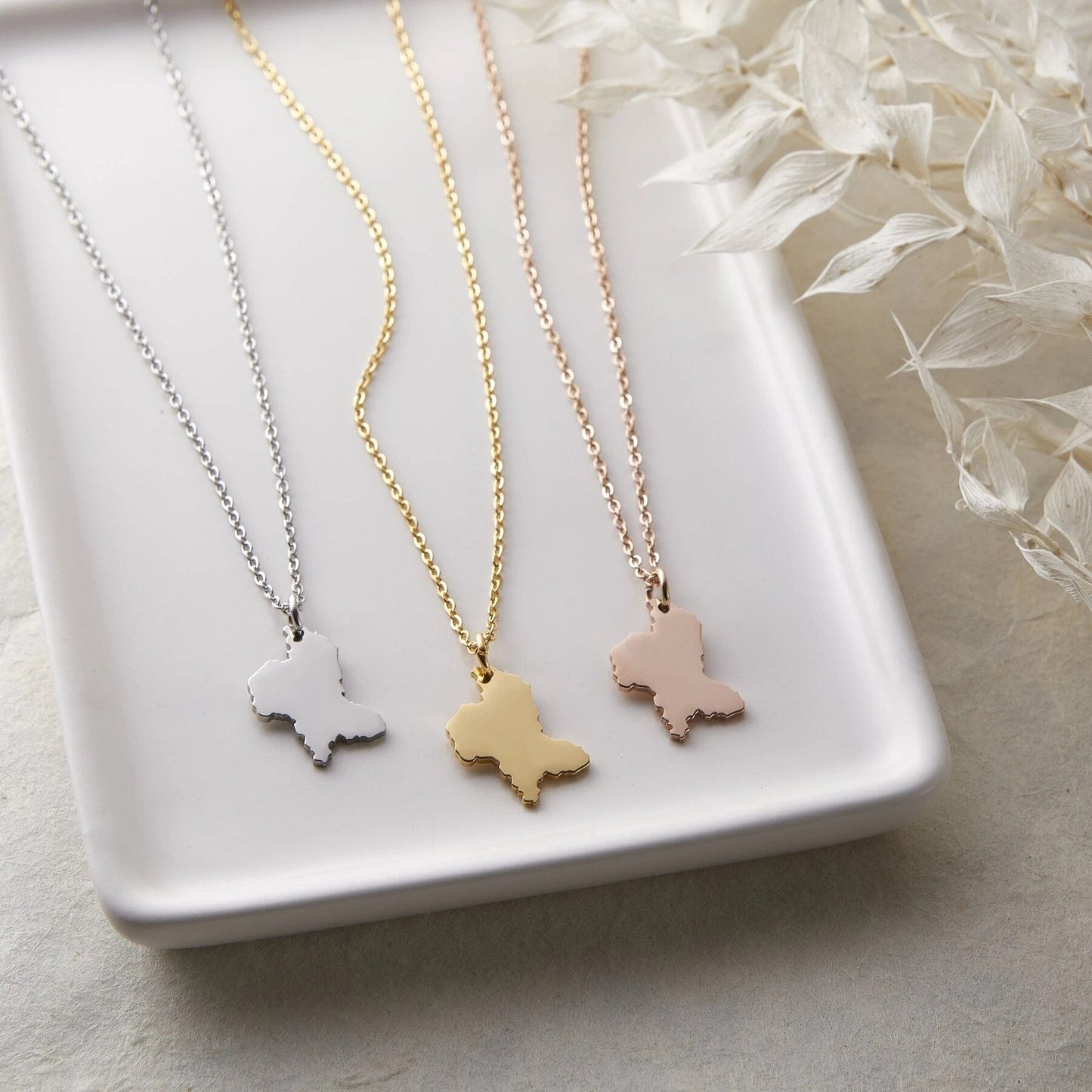 Collier Carte - Choisissez votre pays natal