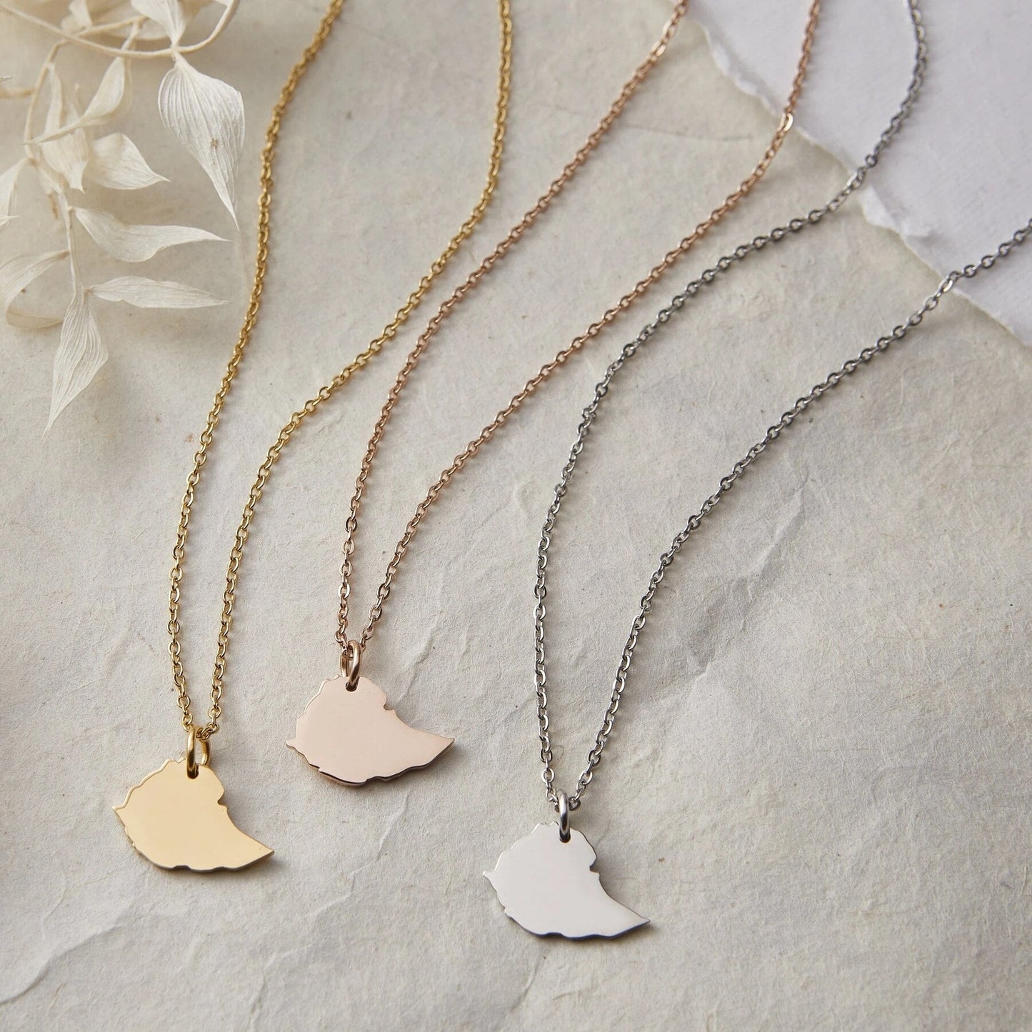 Collier Carte - Choisissez votre pays natal