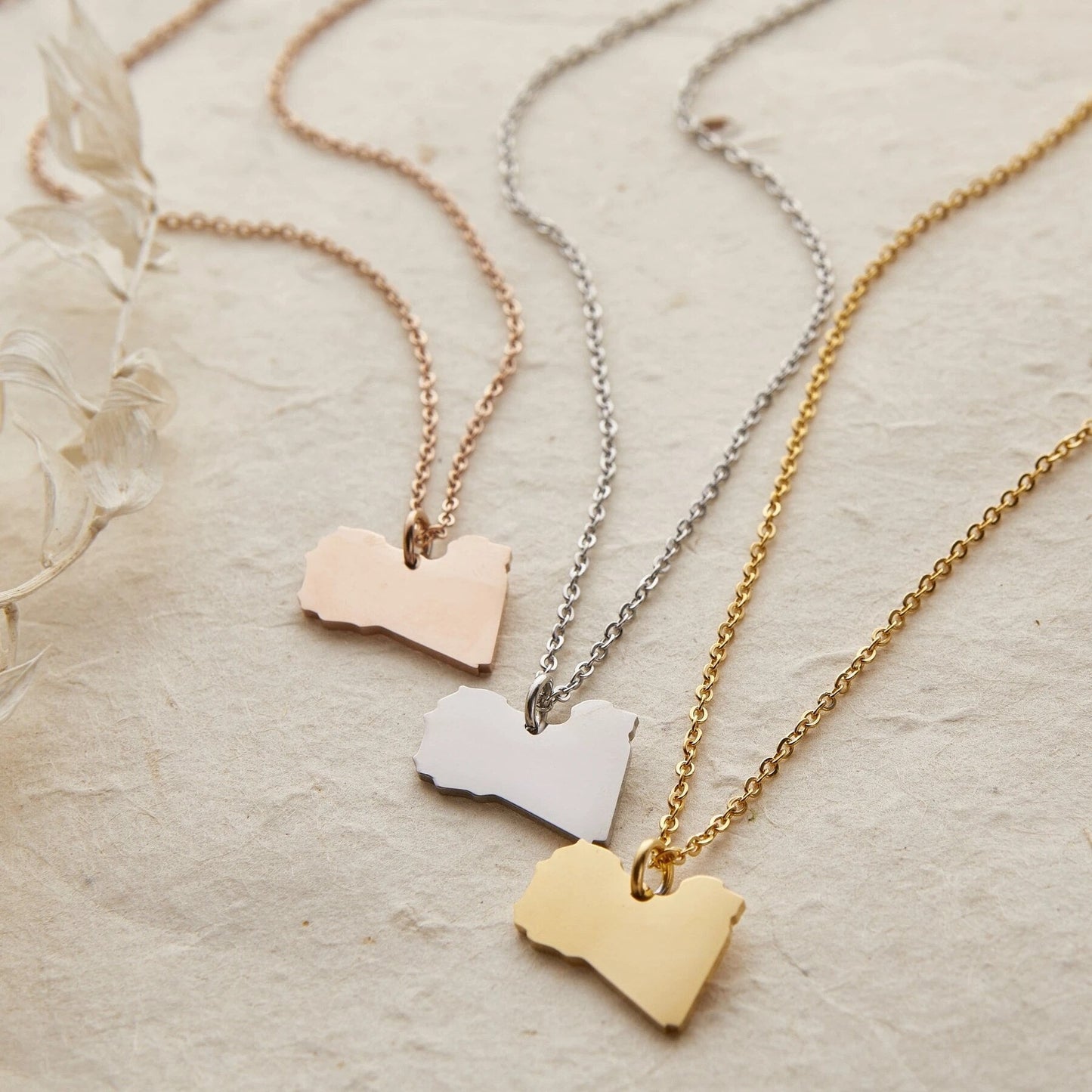 Collier Carte - Choisissez votre pays natal