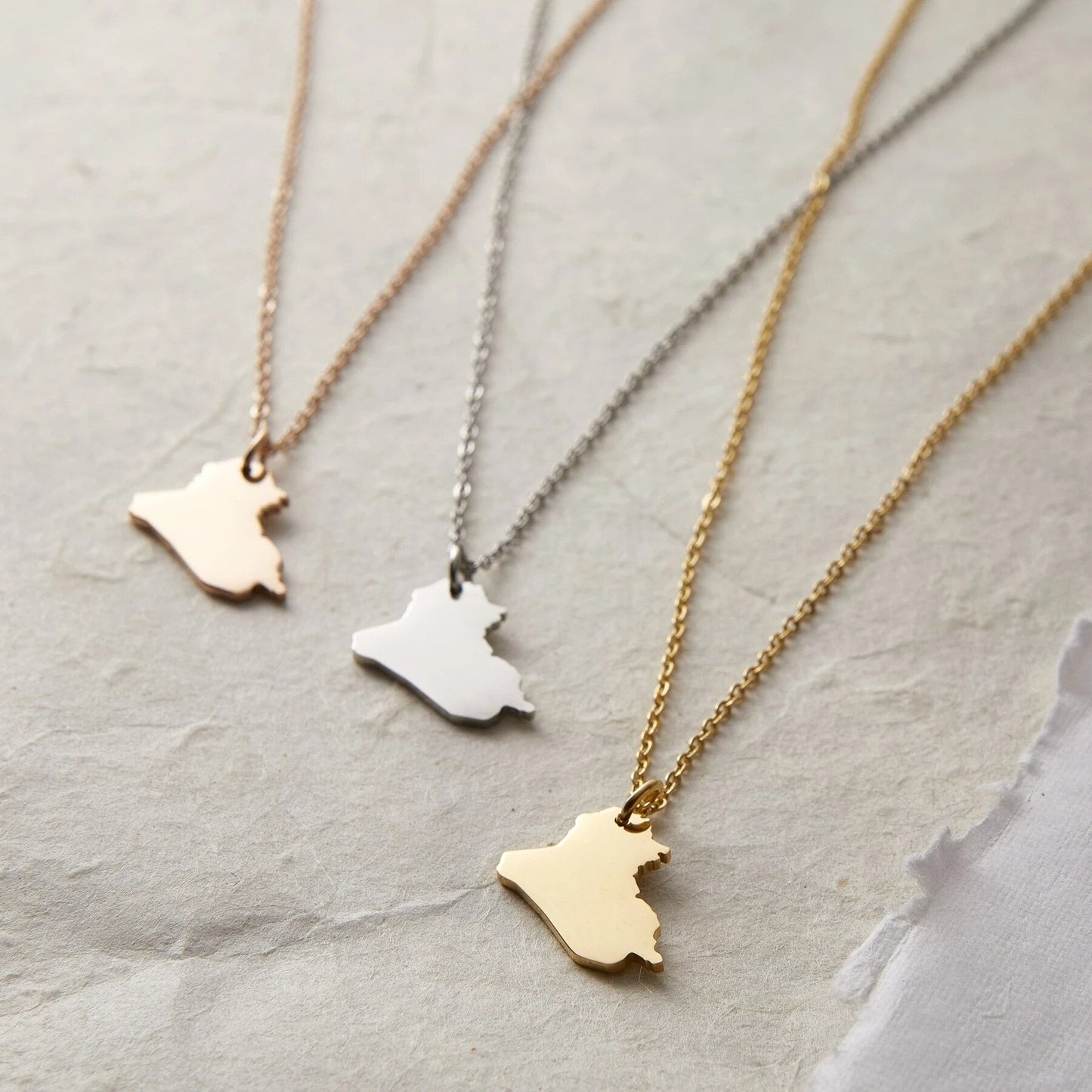 Collier Carte - Choisissez votre pays natal