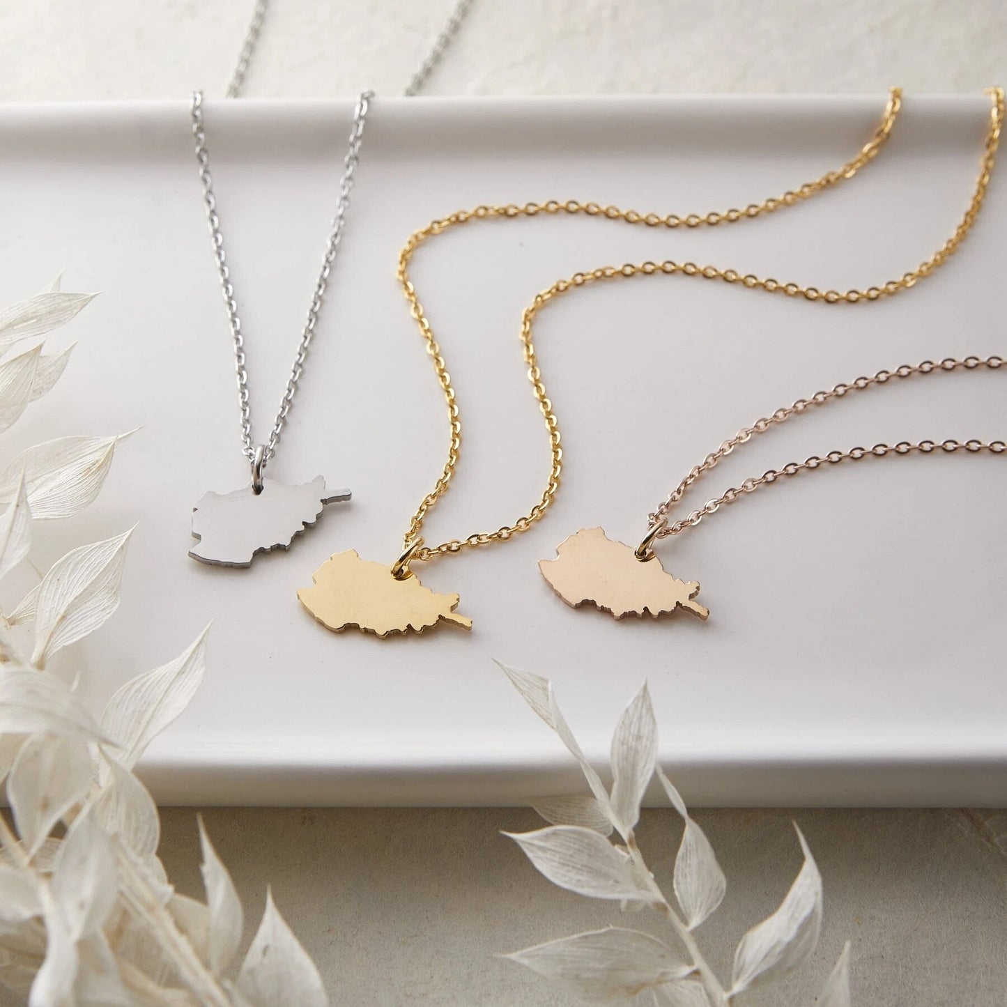 Collier Carte - Choisissez votre pays natal