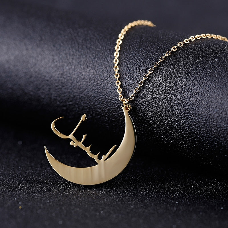 Collier Prénom Arabe Lune