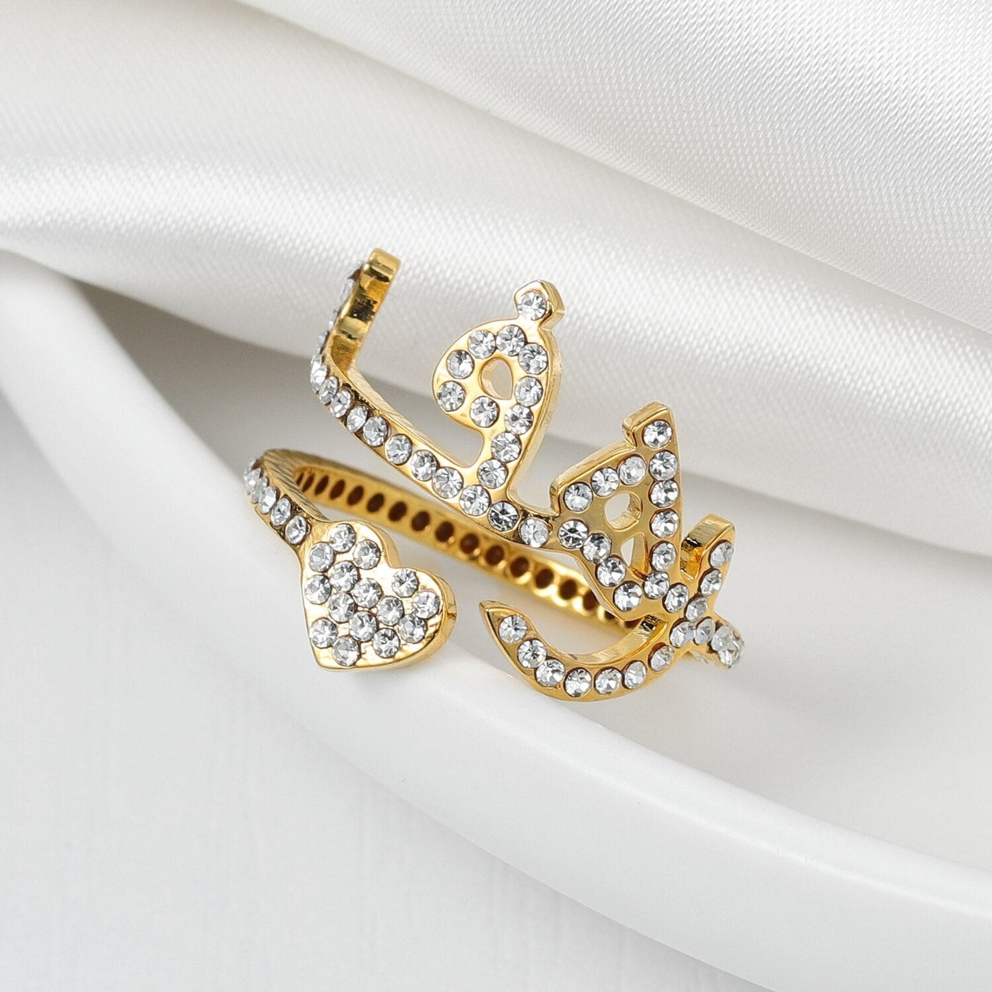 Bague Prénom Arabe avec Strass