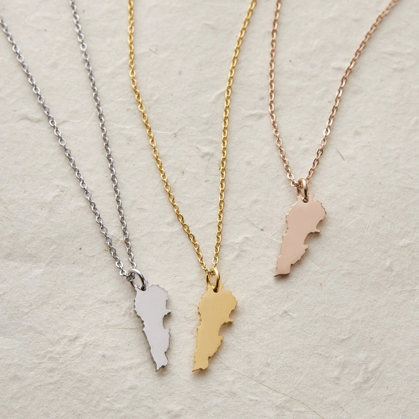 Collier Carte - Choisissez votre pays natal