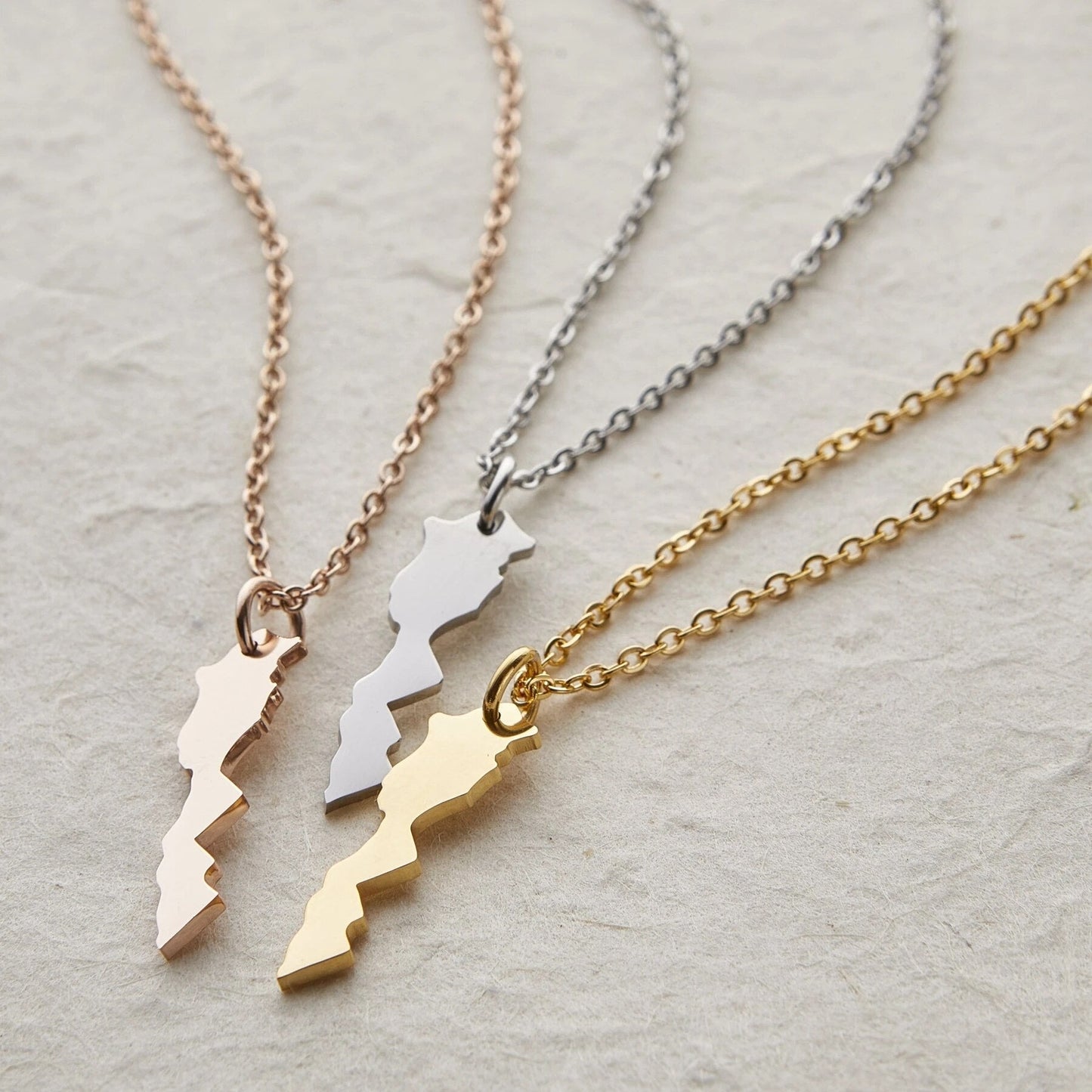 Collier Carte - Choisissez votre pays natal