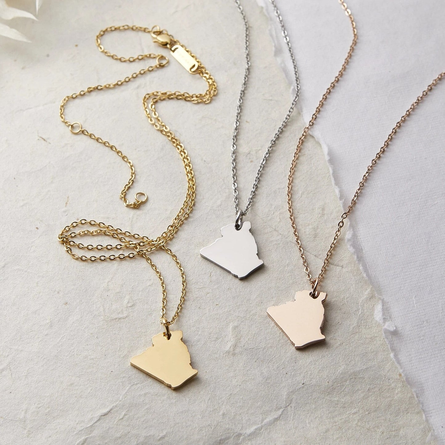 Collier Carte - Choisissez votre pays natal