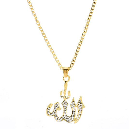 Collier Allah avec Strass