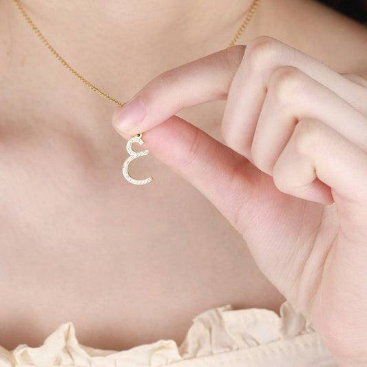 Collier Lettres Arabes avec Strass